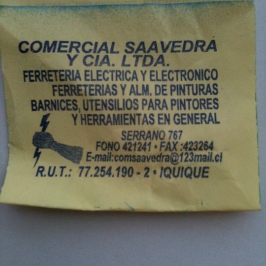 Comercial Saavedra Y Compania Limitada Iquique