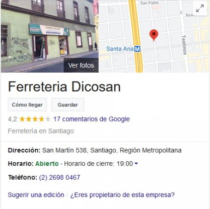 ferreteria dicosan santiago